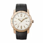 Bvlgari Solotempo 39Mm Pink Gold White Men’S Watch
