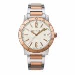 Bvlgari 41Mm Off White Dial Lacquered Polished Men’S Watch