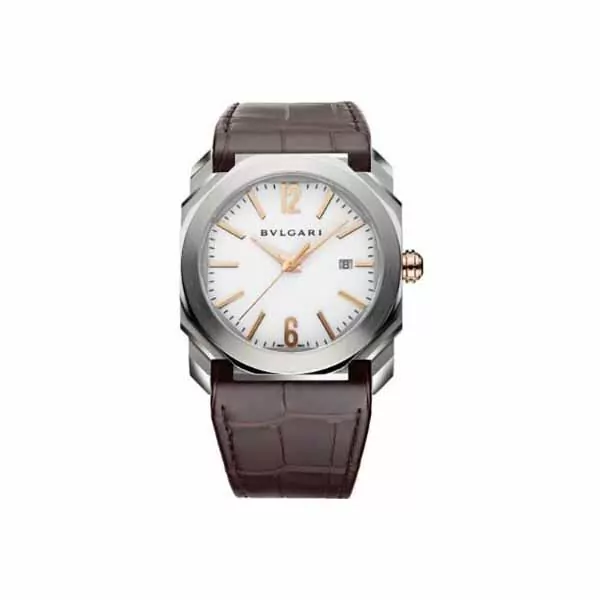 102207.jpg Bvlgari Octo Stainless Steel White Dial Men’S Watch - Image 1