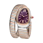 Bulgari Serpenti Tubogas 35Mm Violet Dial Ladies’ Watch