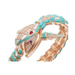 Bvlgari Serpenti 40Mm 18K Rose Gold Curved Case Ladies Watch