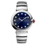 Bvlgari Lvcea 33Mm Stainless Steel Blue Diamond Dial Ladies’ Watch