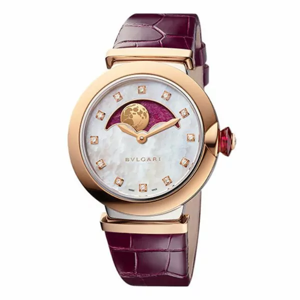 102695.jpg Bvlgari Lvcea 36Mm Stainless Steel Heart Of Ruby Dial Ladies Watch - Image 1