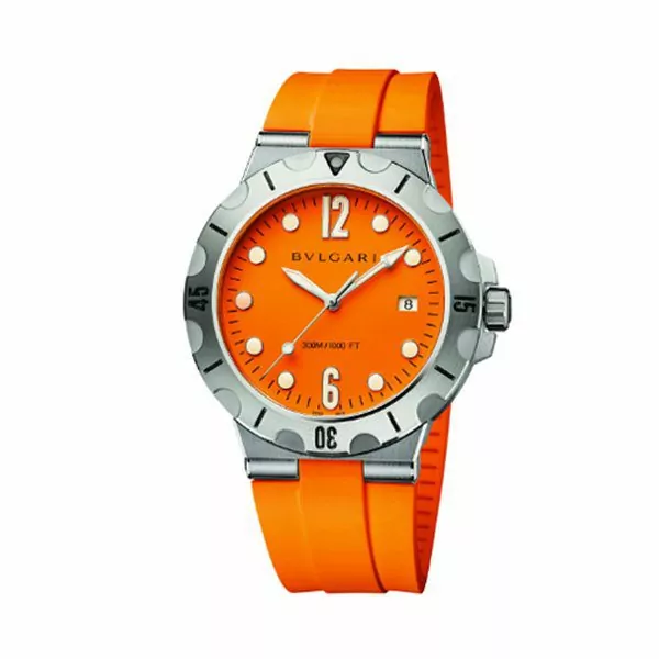 102787.jpg Bvlgari Diagono Scuba Automatic Orange Dial 41Mm Men’S Watch - Image 1