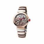 Bvlgari Lvcea Skeleton Openwork Bvlgari Logo Stainless Steel 33Mm Ladies Watch