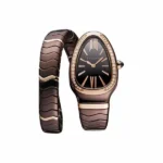 Bvlgari Serpenti 35Mm Treated Ceramic & 18K Rose Gold Ladies’ Watch