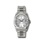 Rolex Oyster Perpetual Day Date 18Kt White Gold 36Mm Men’S Watch