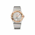 Omega Constellation Stainless Steel & 18Kt Rose Gold 35Mm Ladies Watch
