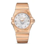 Omega Constellation 123.55.35.20.52.003 Co-Axial 35Mm 18Kt Rose Gold Ladies Watch
