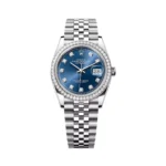 Rolex Datejust 126284RBR-0029 White Gold Bright Blue Dial 36mm Women’s Watch