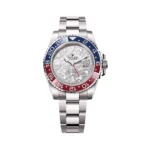 Rolex GMT Master II 126719BLRO-0002 Automatic 18ct White Gold Pepsi Bezel Meteorite Dial