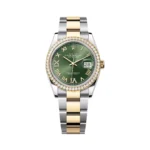 Rolex Datejust 126283RBR-0012 Oystersteel-Yellow Gold Olive Green Dial 36mm Women’s Watch