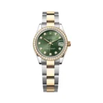 Rolex Datejust 278383RBR-0029 Oystersteel-Yellow Gold Olive Green Dial 31mm Women’s Watch