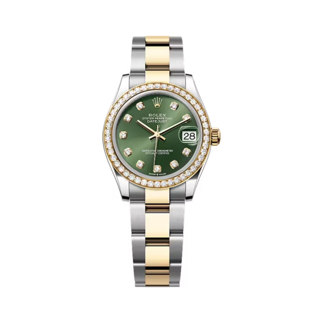 126233-0029-54.png Rolex Datejust 278383RBR-0029 Oystersteel-Yellow Gold Olive Green Dial 31mm Women’s Watch - Image 1