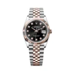 Rolex Datejust 126231-0019 Oystersteel-Everose Gold Bright Black Dial 36mm Women’s Watch