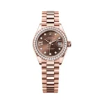 Rolex Lady-Datejust 279135RBR-0001 Everose Gold Chocolate Dial 28mm Women’s Watch
