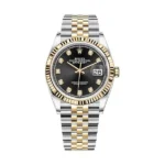 Rolex Datejust 126233-0021 Black Diamond Dial 36Mm 18K Yellow Gold And Stainless Steel Ladies Watch