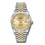 Rolex Datejust 126233 CHDJ Stainless Steel And 18Kt Yellow Gold 36mm Champagne Diamond Dial Men’s Watch