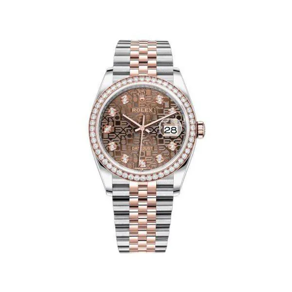 126281.jpg Rolex Datejust 36Mm Stainless Steel &Amp; 18Kt Rose Gold Unisex Watch - Image 1