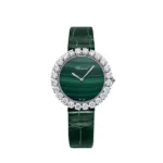 Chopard L’Heure Du Diamant 35.75Mm White Gold Diamond Malachite Dial Ladies Watch Ref. 13A419-1001