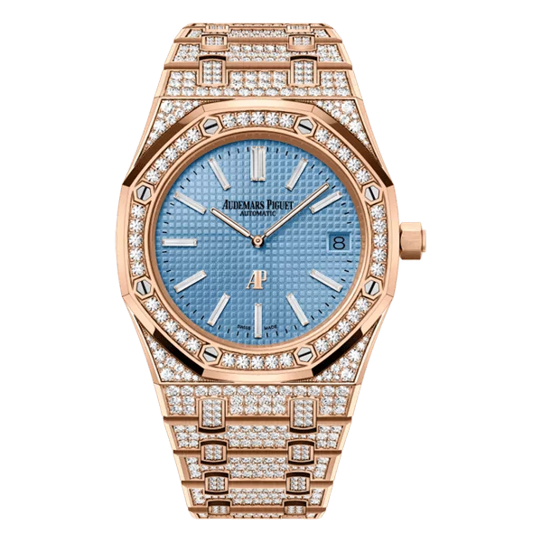 15202.png Audemars Piguet Royal Oak 15202OR.ZZ.1241OR.01 Light Blue Jumbo Extra Thin 39mm - Image 1