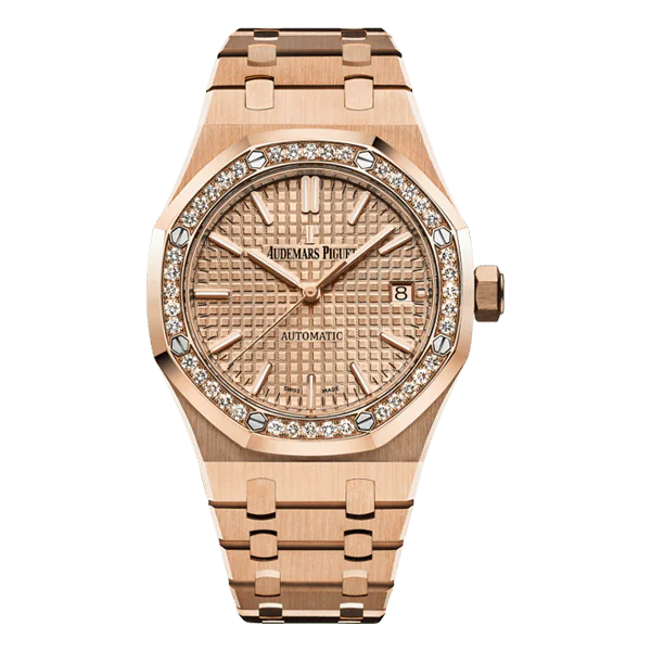 15451OR.ZZ_.1256OR.03.png Audemars Piguet Royal Oak 15451Or.Zz.1256Or.03 Gold Index Dial 37Mm 18K Rose Gold Ladies Watch - Image 1