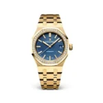 Audemars Piguet Royal Oak 15451Ba.Zz.1256Ba.01 Blue Index Dial 37Mm 18Kt Yellow Gold Ladies Watch