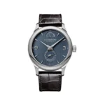 Chopard L.U.C Quattro 18K White Gold Galvanic Gray Blue Dial Brown Strap Men’S Watch Ref. 161926-1002