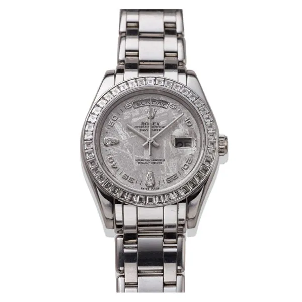 18956.jpg Rolex Oyster Perpetual Day Date 18956 Meteorite Dial 39Mm Platinum Ladies Watch - Image 1