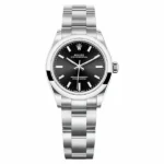 Rolex Oyster Perpetual 277200-002  Black Dial 31Mm Full Steel Ladies’ Watch
