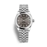 Rolex Datejust 278240 Dark Grey Index Dial Domed Bezel 31Mm Oystersteel Jubilee Bracelet Ladies Watch