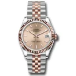 Rolex Datejust 278271 Roij Rose Index 31Mm Oyster Perpetual 18K Rose Gold & Steel Men’S Watch
