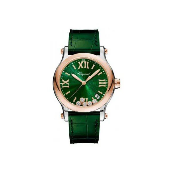 278582-6005.jpg Chopard Happy Sport 36Mm Stainless Steel &Amp; 18Kt Rose Gold Ladies Watch - Image 1