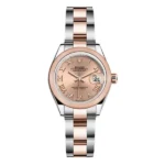 Rolex Datejust 279161 Suro Domed Bezel 28Mm Steel & Everose Gold Sundust Roman Dial Ladies Watch