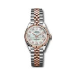 Rolex Datejust 279171 Mdj Mother Of Pearl Diamond Dial Fluted Rose Gold 28Mm 18Kt Rose Gold And Oystersteel Ladies Watch