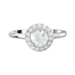 30 PTR RD RING- HRD- E-G/VVS-SI 0.41 CTS- 82430R,Total Wt – 2.47gm