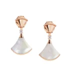Bvlgari ‘Diva’S Dream Earrings’ In 18Kt Rose Gold Set With Mother-Of-Pearl And Diamonds