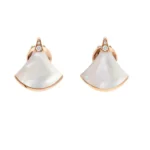 Bvlgari ‘Diva’S Dream Earrings’ In 18Kt Rose Gold, Set With Mother-Of-Pearl And Pavé Diamonds