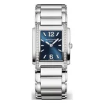 Patek Philippe Twenty~4 4910/1200A-001 Blue Sunburst Dial Diamond-Set Bezel 25.1Mm X 30Mm Stainless Steel Ladies’ Watch