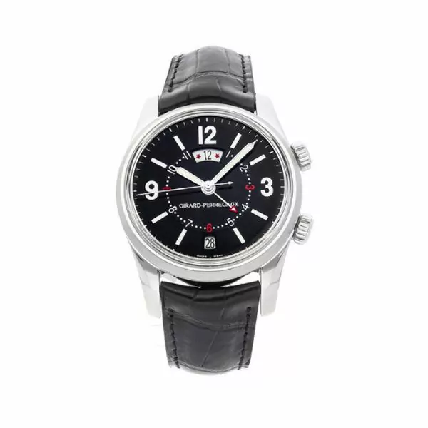 49350.0.11.jpg (1) Girard Perregaux 49350.0.11.617 Black Dial Traveler Time Zone Alarm Automatic 40Mm Stainless Steel Men’S Watch 49350.0.11.617 - Image 1
