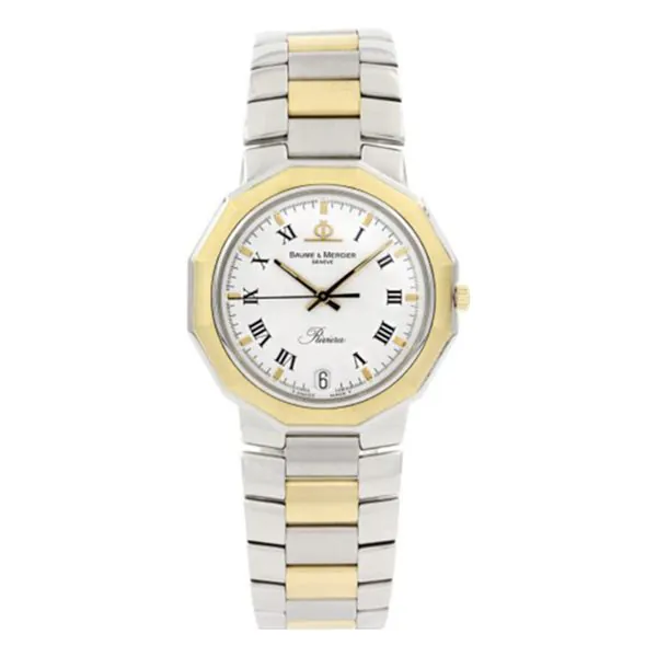 5131.038.jpg Baume & Mercier Riviera 5131.038 White Roman Dial 34Mm 2-Tone 18K Yellow Gold & Steel Quartz Ladies Watch - Image 1