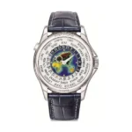 Patek Philippe Grand Complications 5131G-001 World Time 39.5mm White Gold Black Leather Straps Men’S Watch