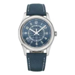 Patek Philippe Calatrava 6007A-001 Blue Dial Limited Edition 40Mm Stainless Steel Blue Calfskin Leather Straps Men’S Watch