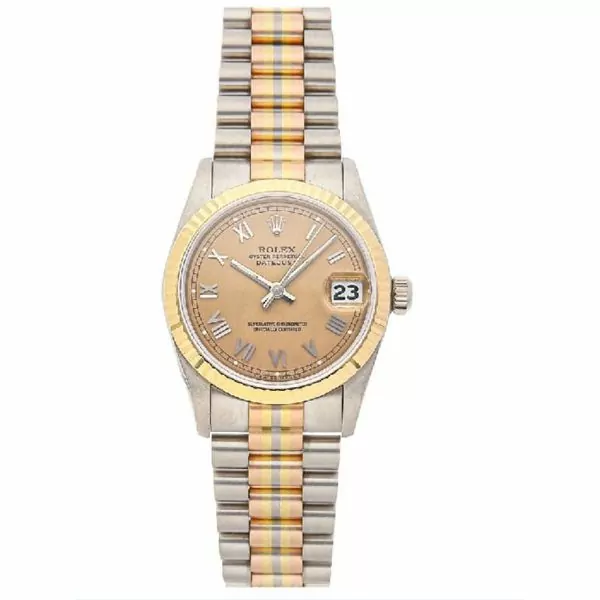 68279.jpg Rolex Datejust 31Mm Tridor Automatic Roman Bronze Dial Midsize Watch - Image 1