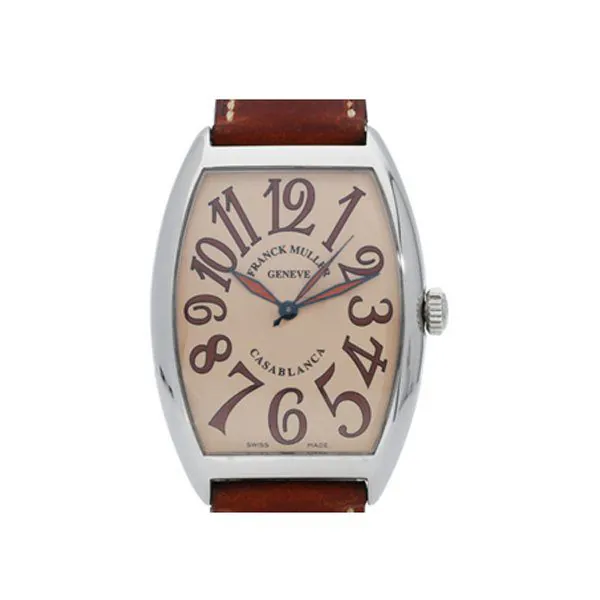6850C.jpg Franck Muller Casablanca 6850 C Beige Dial Sahara 33Mm Stainless Steel Brown Leather Straps Ladies Watch - Image 1