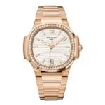 Patek Philippe Nautilus 7118/1200R-001 Silver Tone Dial 18K Rose Gold