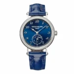 Patek Philippe Complications 7121/200G-001 Blue Sunburst Dial Moon Phase Diamond Set Bezel