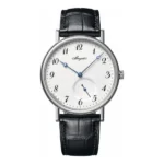 Breguet Classique 7147Bb299Wu Enamel Automatic 40Mm 18K White Gold Black Leather Straps Men’S Watch