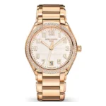 Patek Philippe Twenty~4 7300/1200R-010 18K Rose Gold 36Mm Silvery Dial Diamond-Set Bezel Ladies Watch