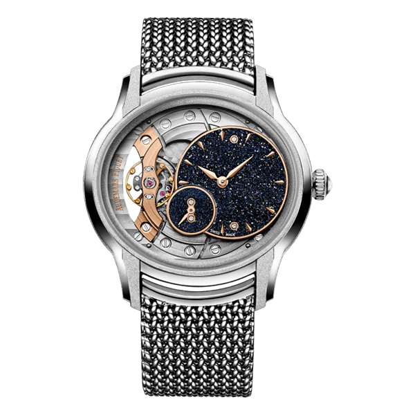 77244BC.GG_.1272BC.01.png Audemars Piguet Millenary 77244BC.GG.1272BC.01 Frosted Aventurine Dial 39.5Mm 18K White Gold Watch - Image 1